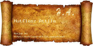 Hutflesz Attila névjegykártya