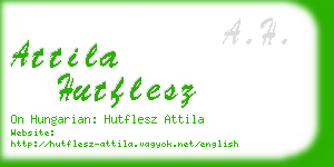 attila hutflesz business card